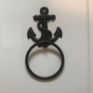 Bronze anchor towel holder